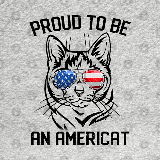 American Cat Shirt 4th Of July Proud To Be Americat Women by nikolay